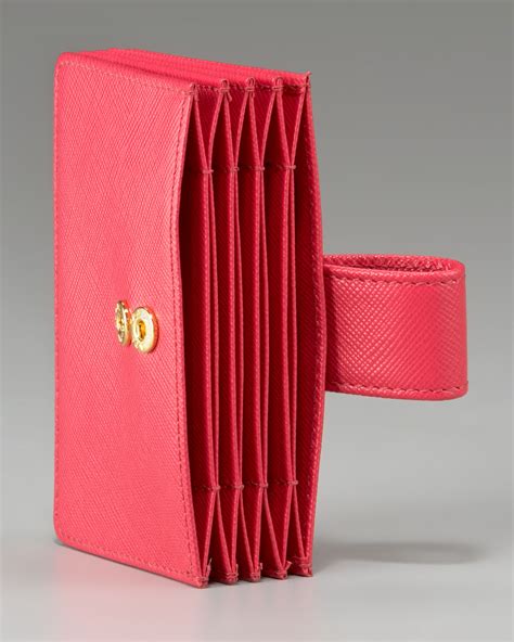 pink prada soffiano card case|Black/pale Pink Saffiano Leather Card Holder .